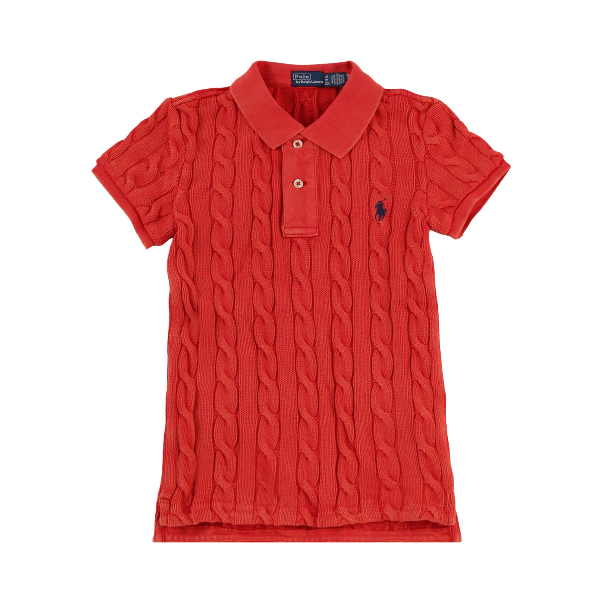 Pre-owned Polo Ralph Lauren Short-sleeve Polo Shirt 'red' | Women's Size M