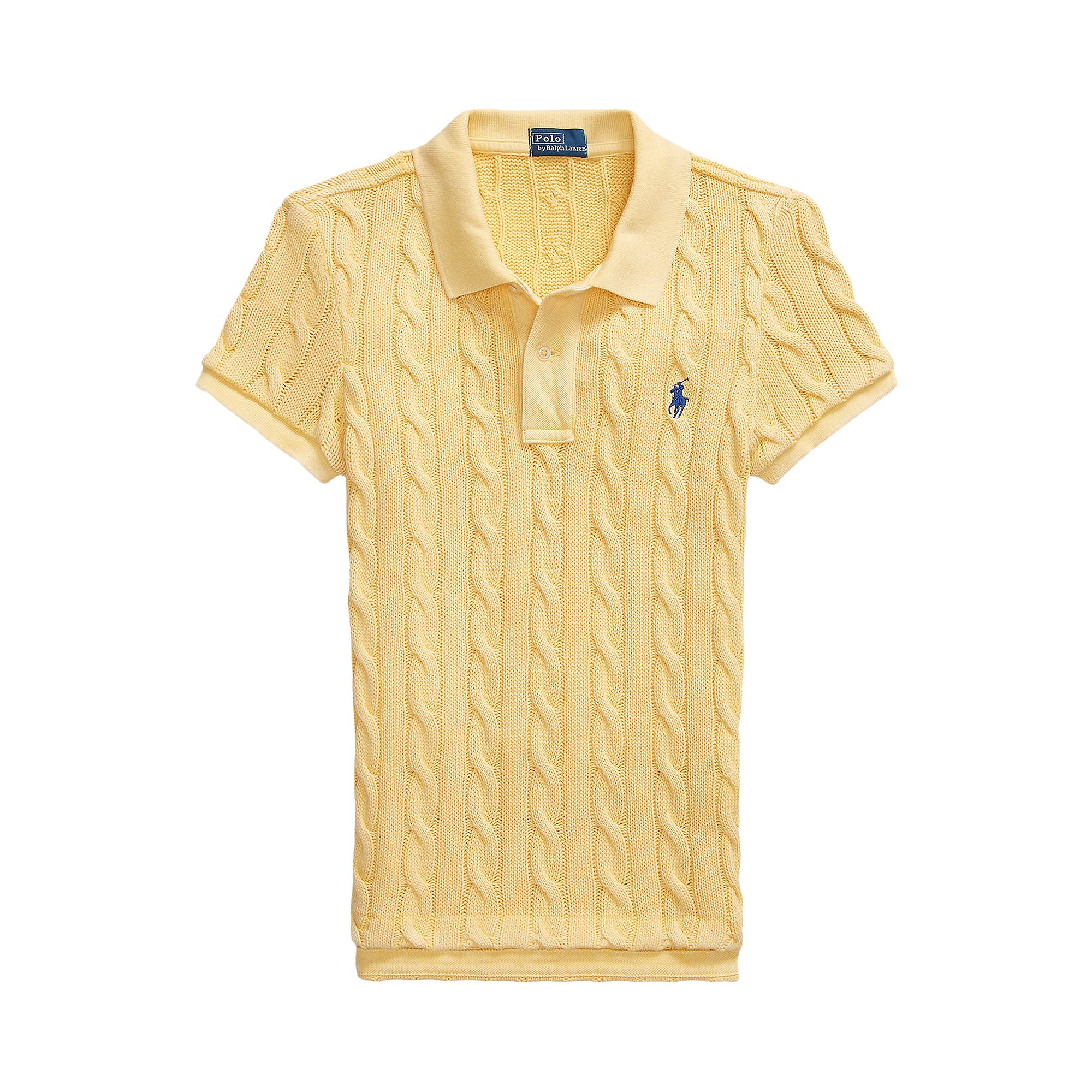 Pre-owned Polo Ralph Lauren Short-sleeve Polo Shirt 'fall Yellow' | Women's Size L