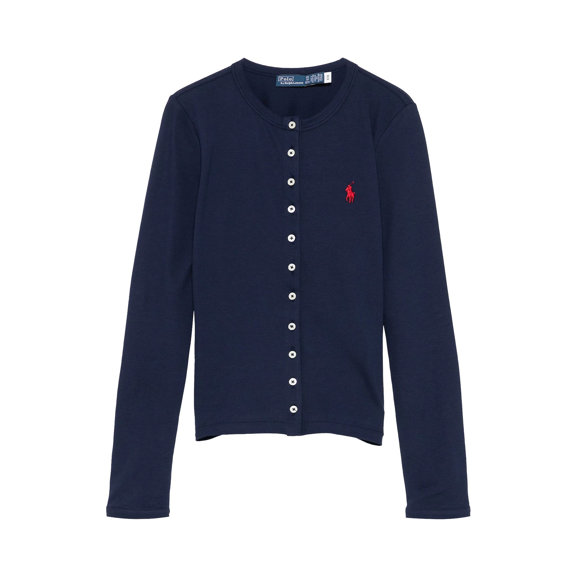 Pre-owned Polo Ralph Lauren Long-sleeve Cardigan 'newport Navy' | Blue | Women's Size Xs