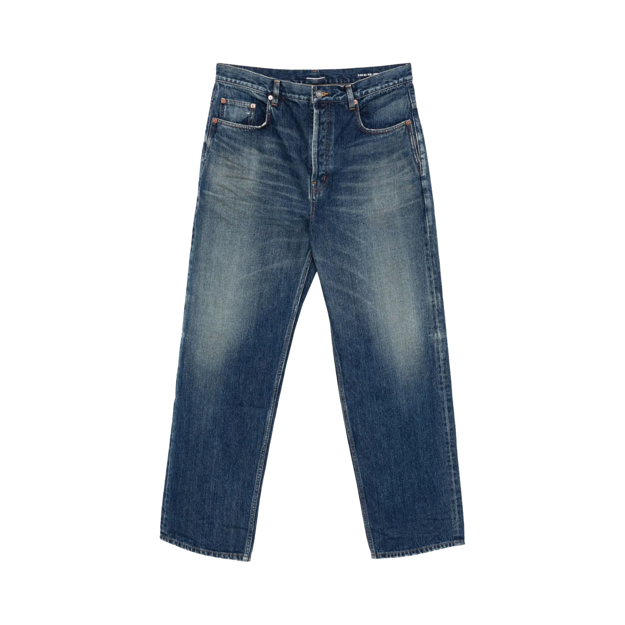 Pre-owned Saint Laurent High Rise Straight Leg Pants 'heritage Blue' | Men's Size 30