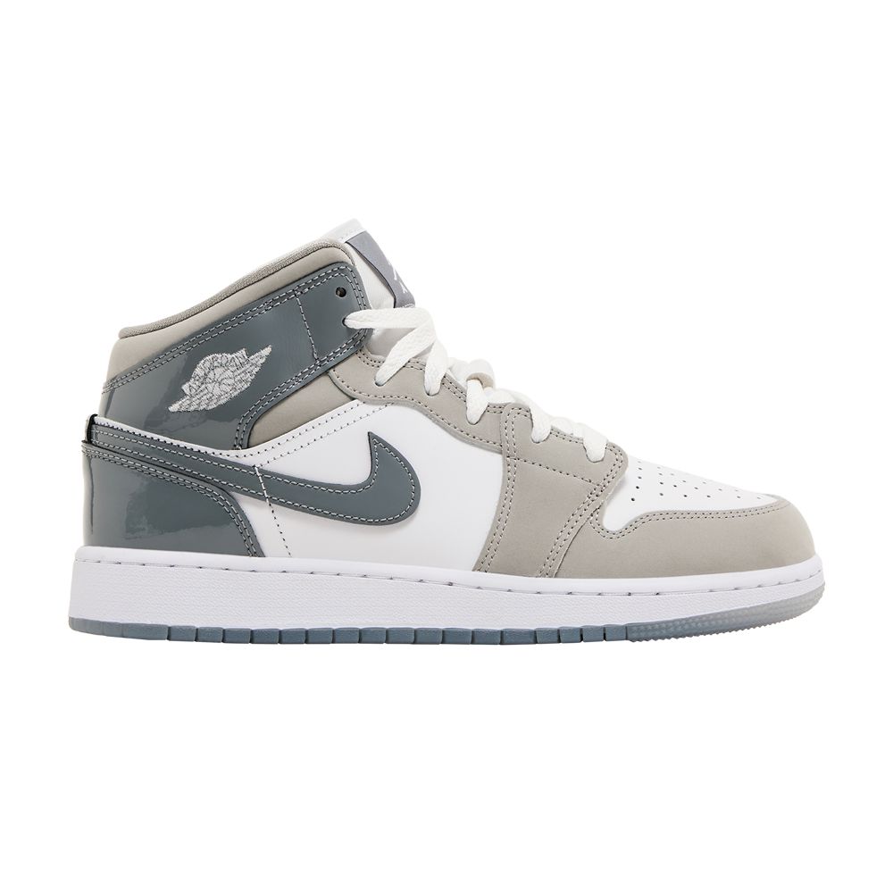 Air Jordan 1 Mid SE GS 'Patent Cool Grey' | Kid's Size 6 - HF3193-100