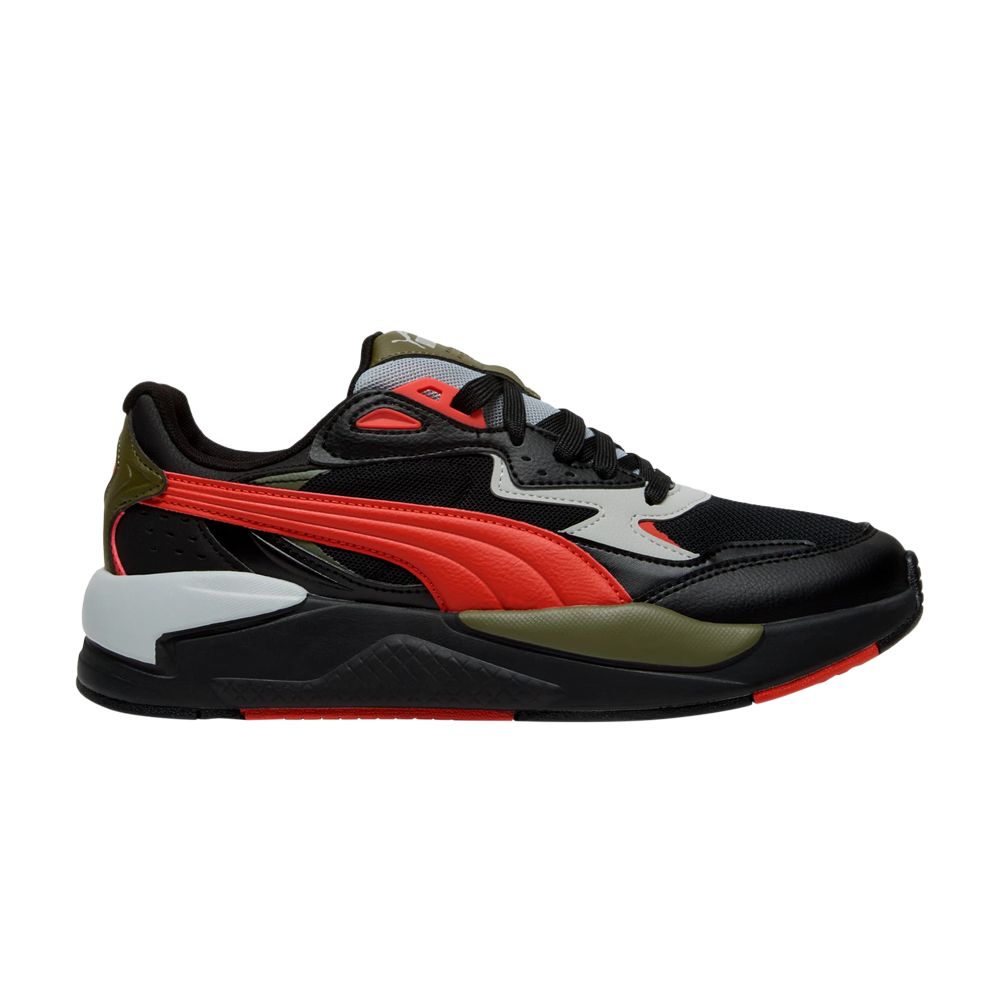 Puma X-Ray Speed Wide 'Black Red Fire Grey' | Men's Size 14 - 390893-69