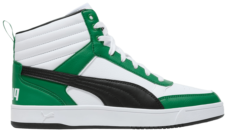 Puma Dribble Mid White Black Archive Green