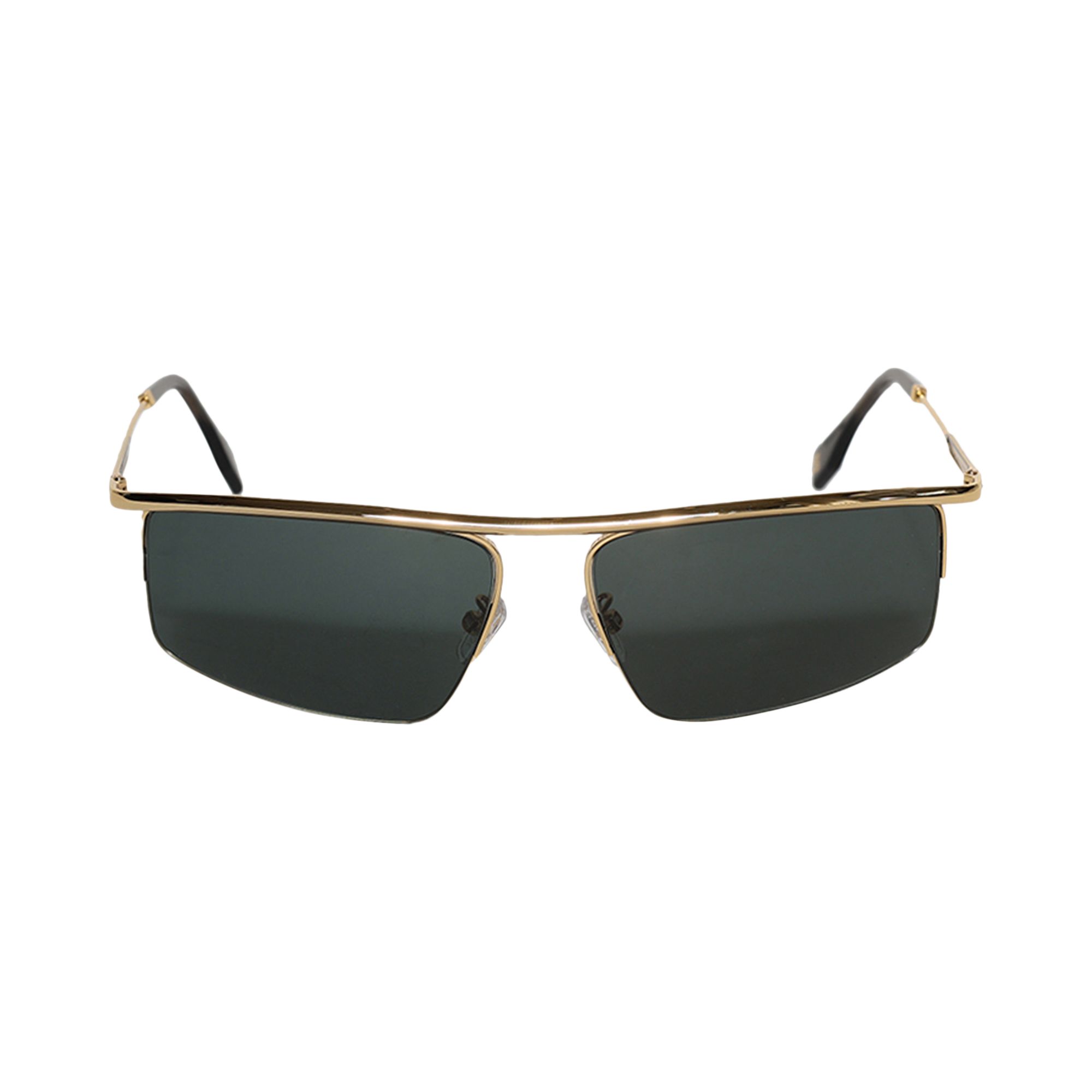 Pre-owned Fendi Rectangular Sunglasses 'shiny Endura Gold/green' | Men's Size Onesize