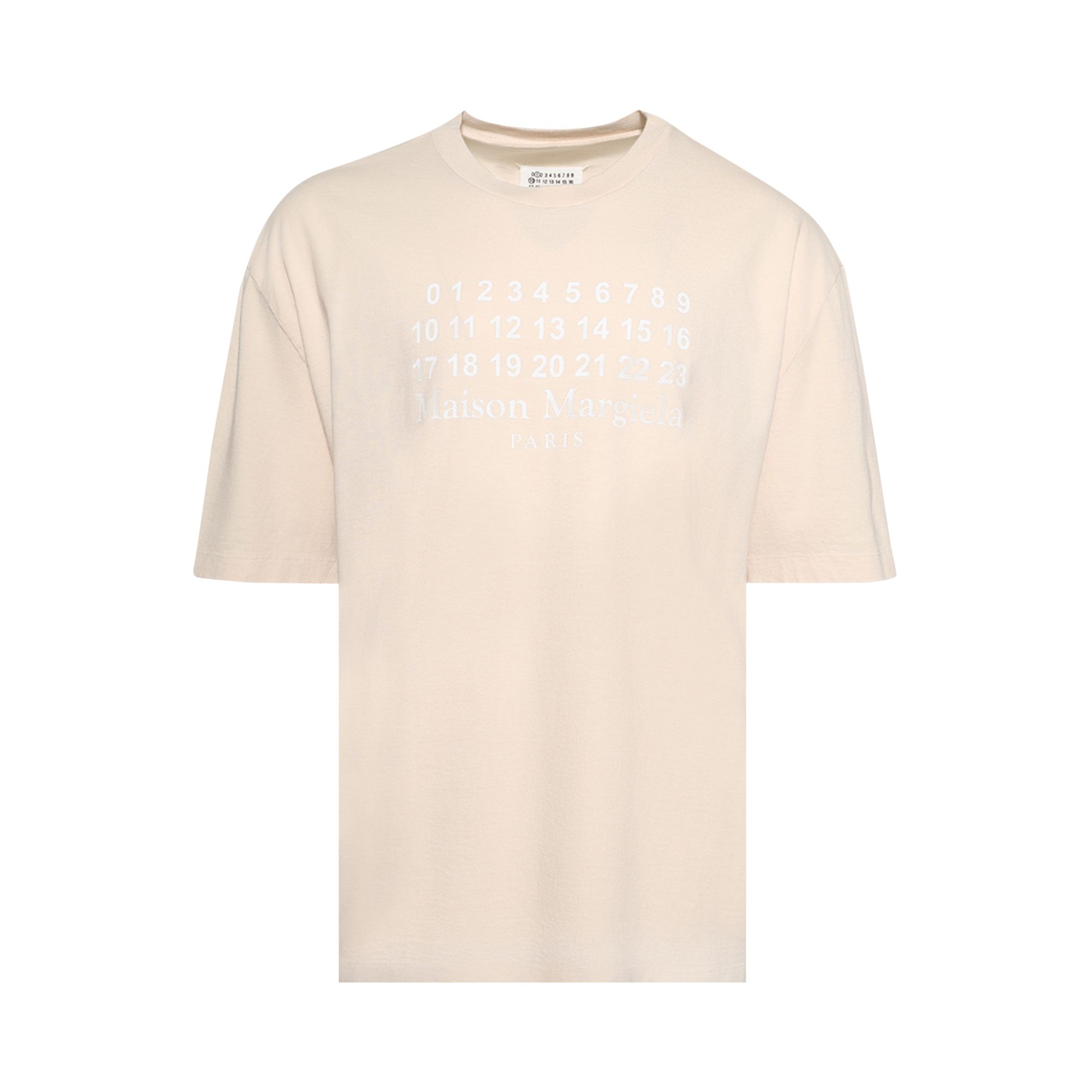 Pre-owned Maison Margiela Numerical Logo T-shirt 'ecru' | White | Men's Size Xl