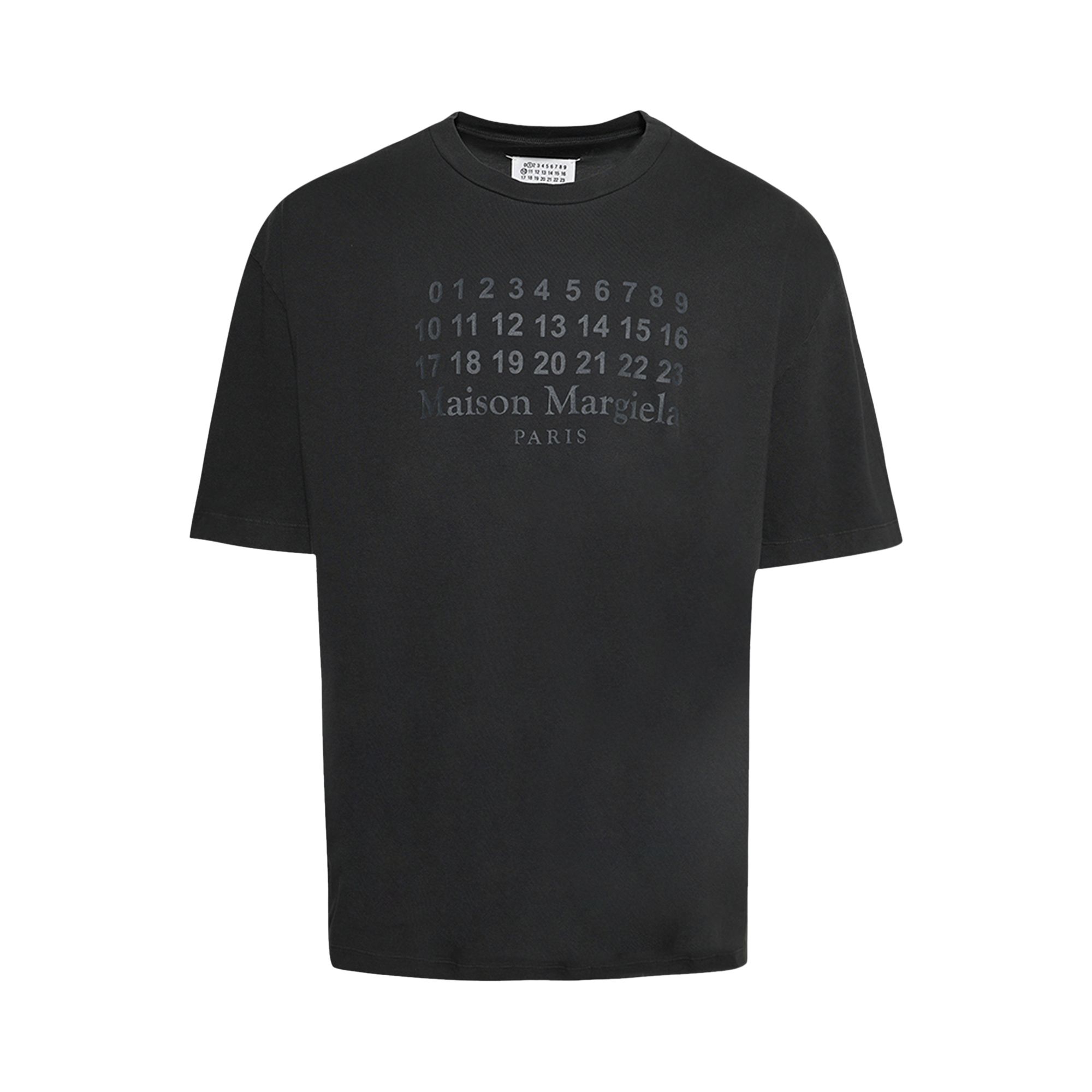 Pre-owned Maison Margiela Numerical Logo T-shirt 'washed Black' | Men's Size Xl