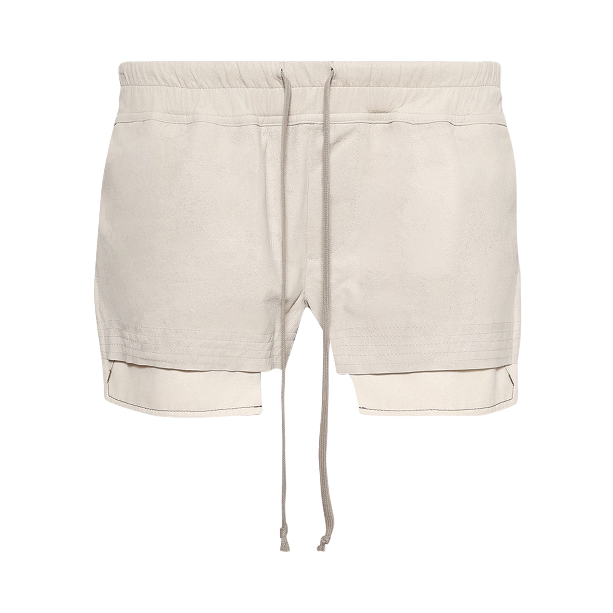 Pre-owned Rick Owens Fog Leather Boxer Shorts 'dinge' | Tan | Women's Size 42