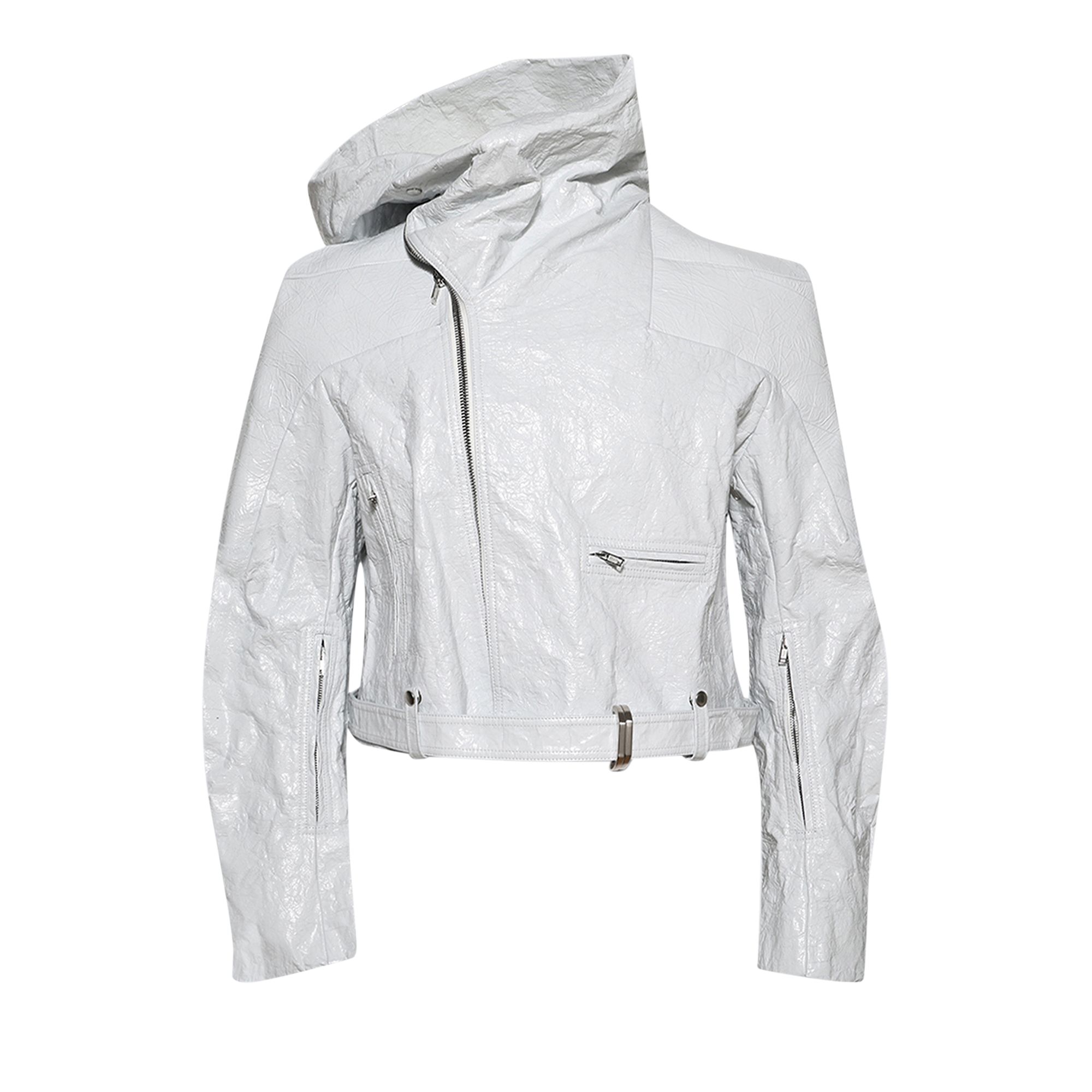 Pre-owned Rick Owens Cropped Hooded Stooges 'milk' | White | Men's Size Onesize