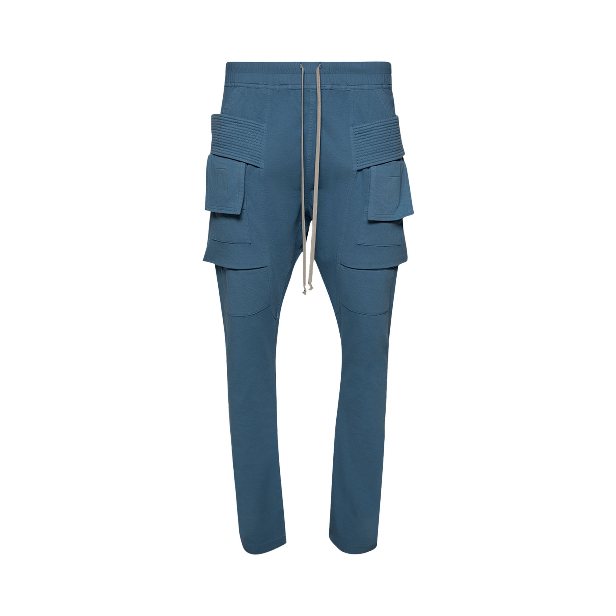 Pre-owned Rick Owens Drkshdw Creatch Drawstring Cargo Pants 'toothpaste' | Blue | Men's Size Xxl