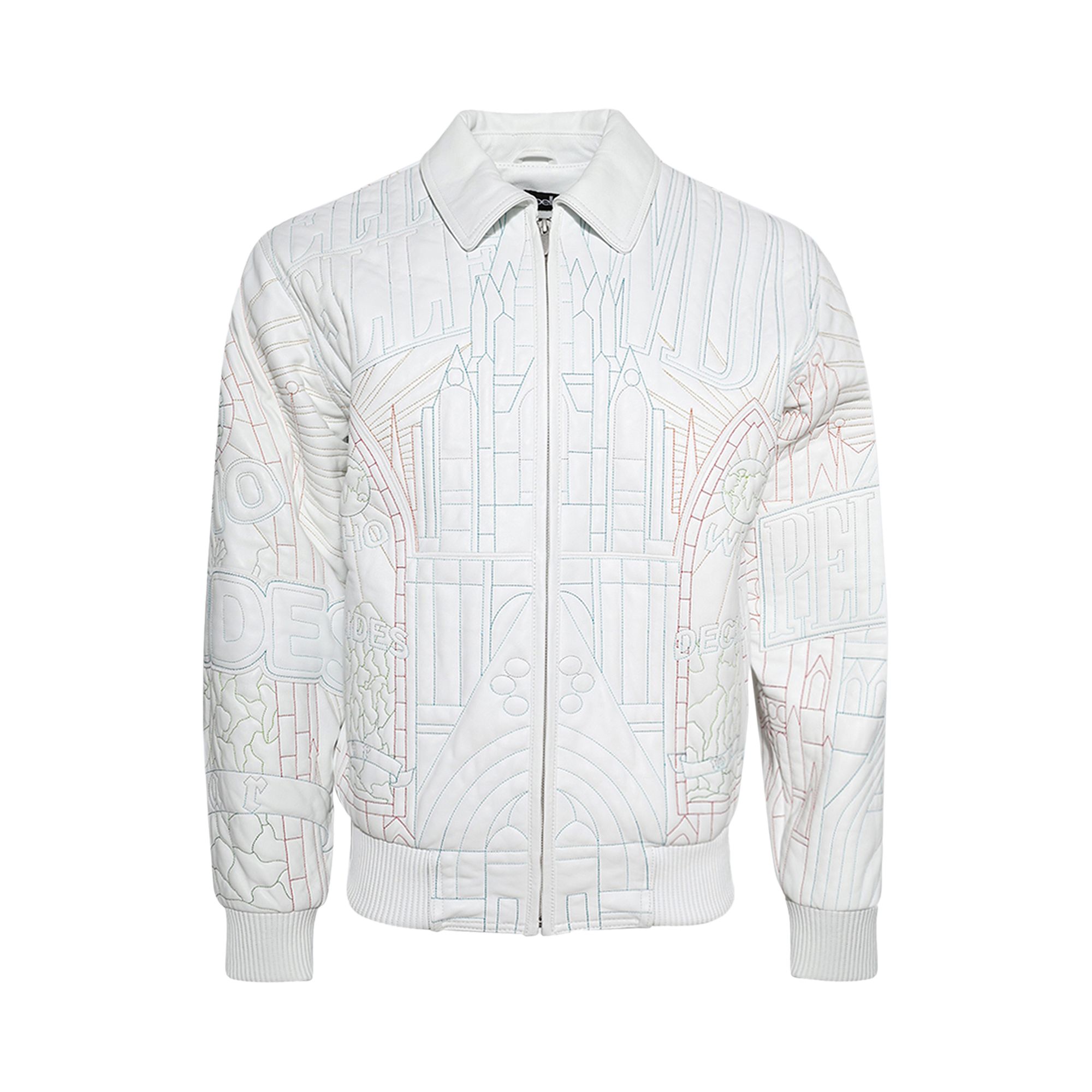 Pre-owned Who Decides War X Pelle Pelle Cathedral Jacket 'cloud' | White | Men's Size M