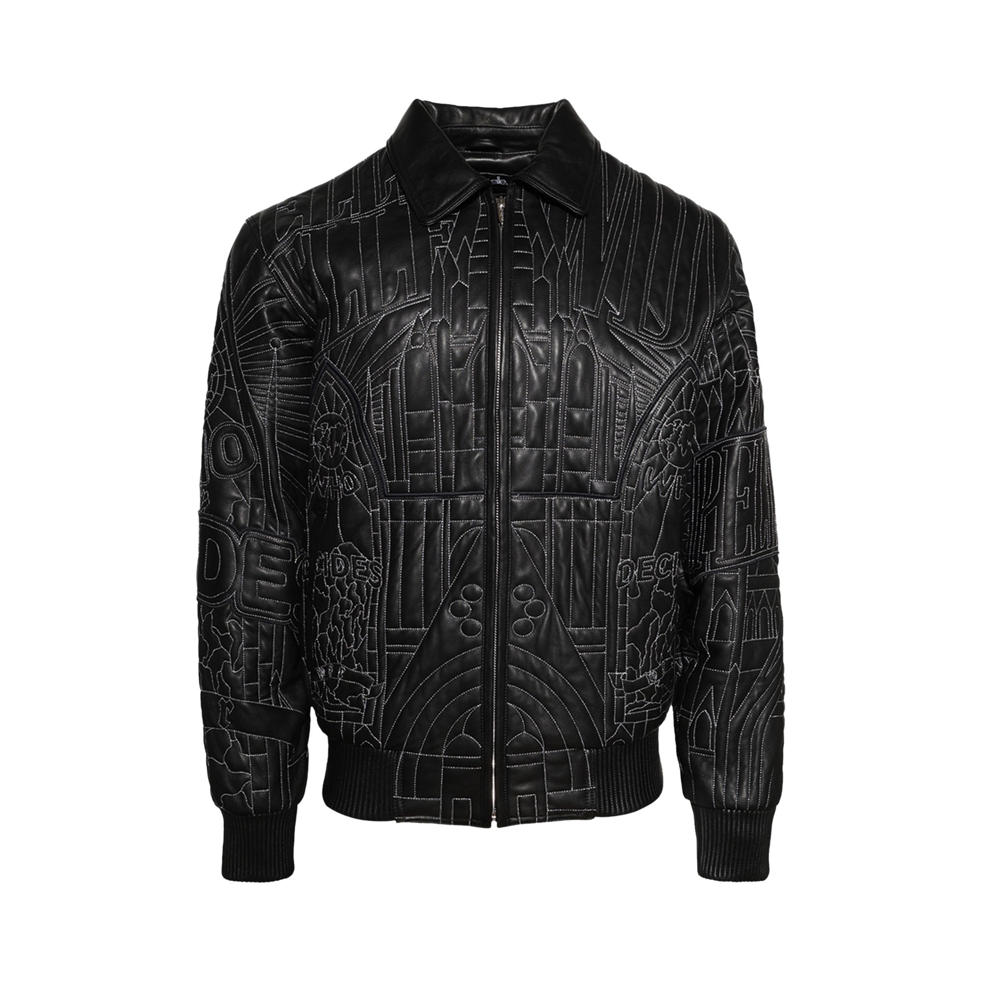 Pre-owned Who Decides War X Pelle Pelle Cathedral Jacket 'coal' | Black | Men's Size Xl