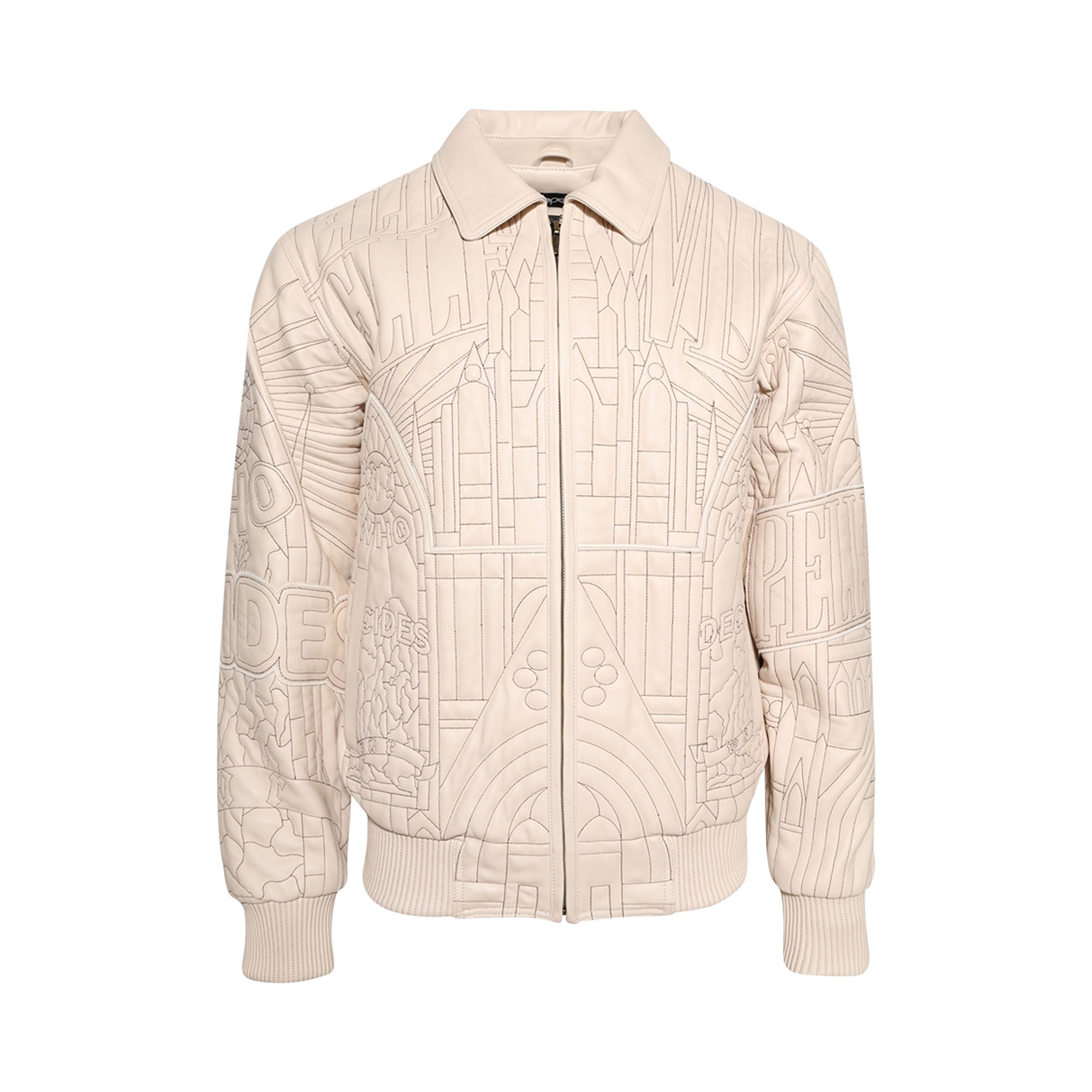 Pre-owned Who Decides War X Pelle Pelle Cathedral Jacket 'cream' | White | Men's Size Xxl