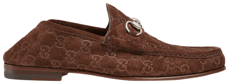 Gucci Horsebit 1953 Loafer GG Suede Dark Brown