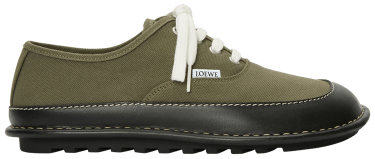 Buy Loewe Bay Lace-Up 'Khaki Green Black' - M816282XBC 3948 | GOAT