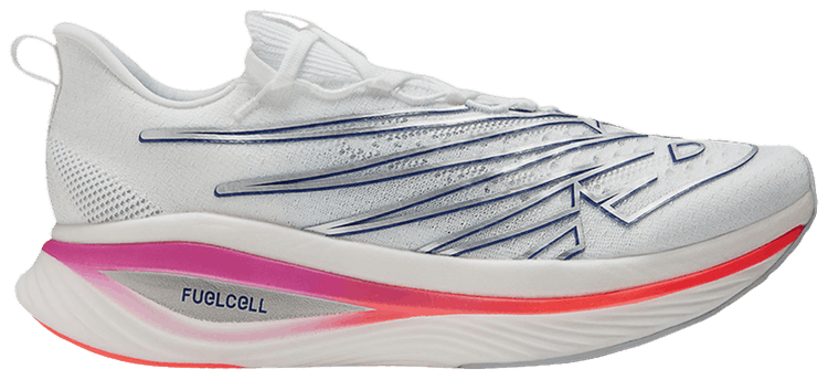 New Balance FuelCell SuperComp Elite v3 2E Wide White Blue Magenta
