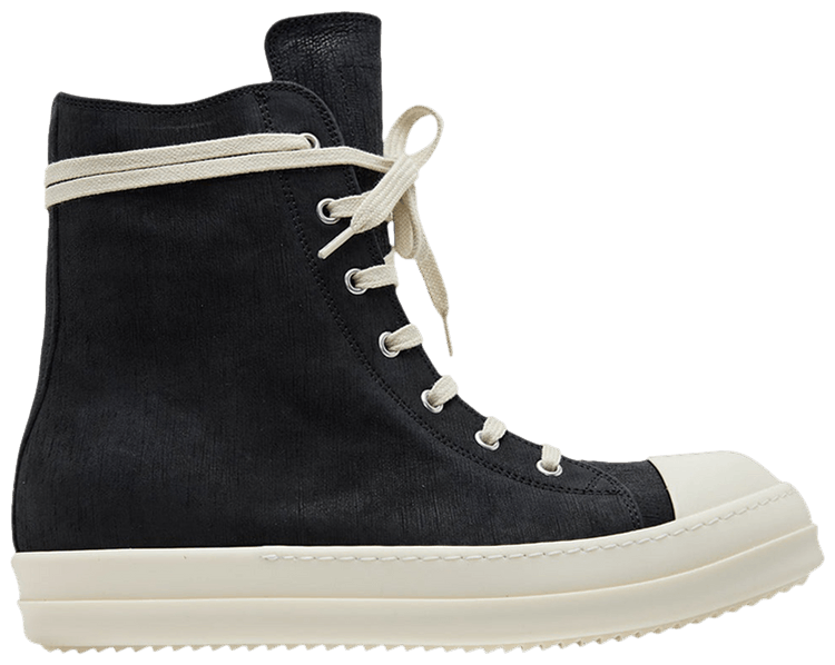 RICK OWENS | HOLLYWOOD SNEAKERS BLACK/MILK (LGY) スニーカー Buy Rick Owens Hollywood High 'Black Milk' - RU01E5890 LFB