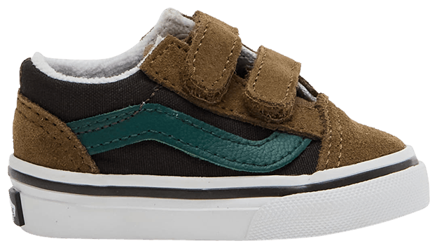 Vans Old Skool V Toddler Color Block   Brown Green