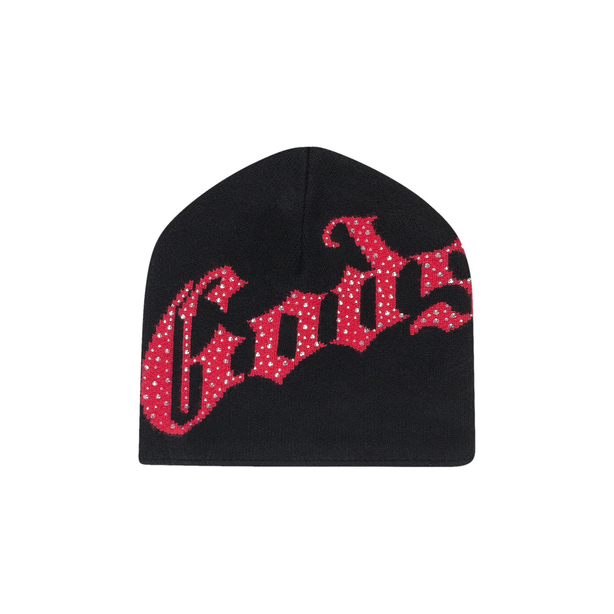 Pre-owned Godspeed Og Logo Studded Beanie 'black/red' | Men's Size Onesize