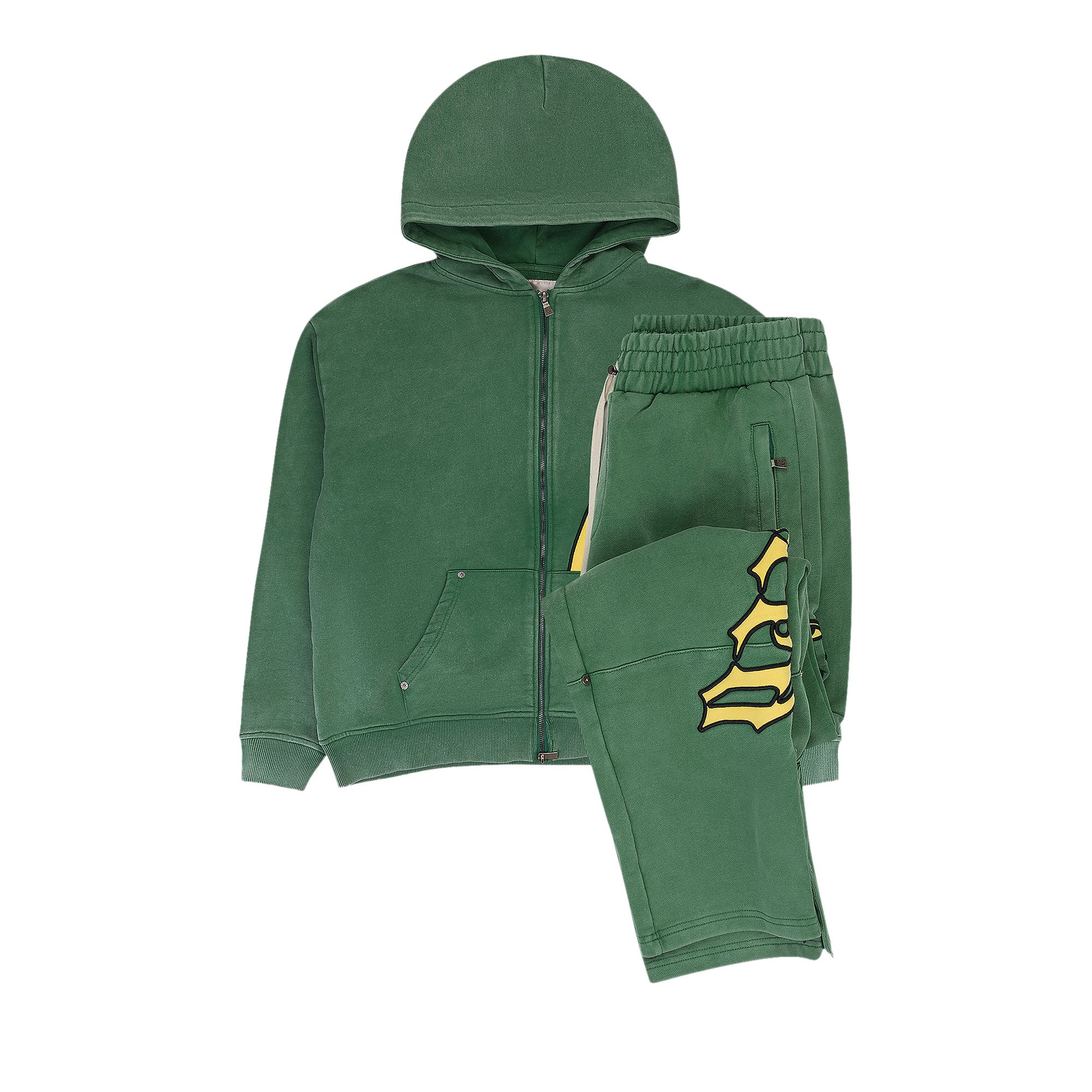 Pre-owned Godspeed Og Logo V2 Sweatsuit 'green/yellow' | Men's Size Xl