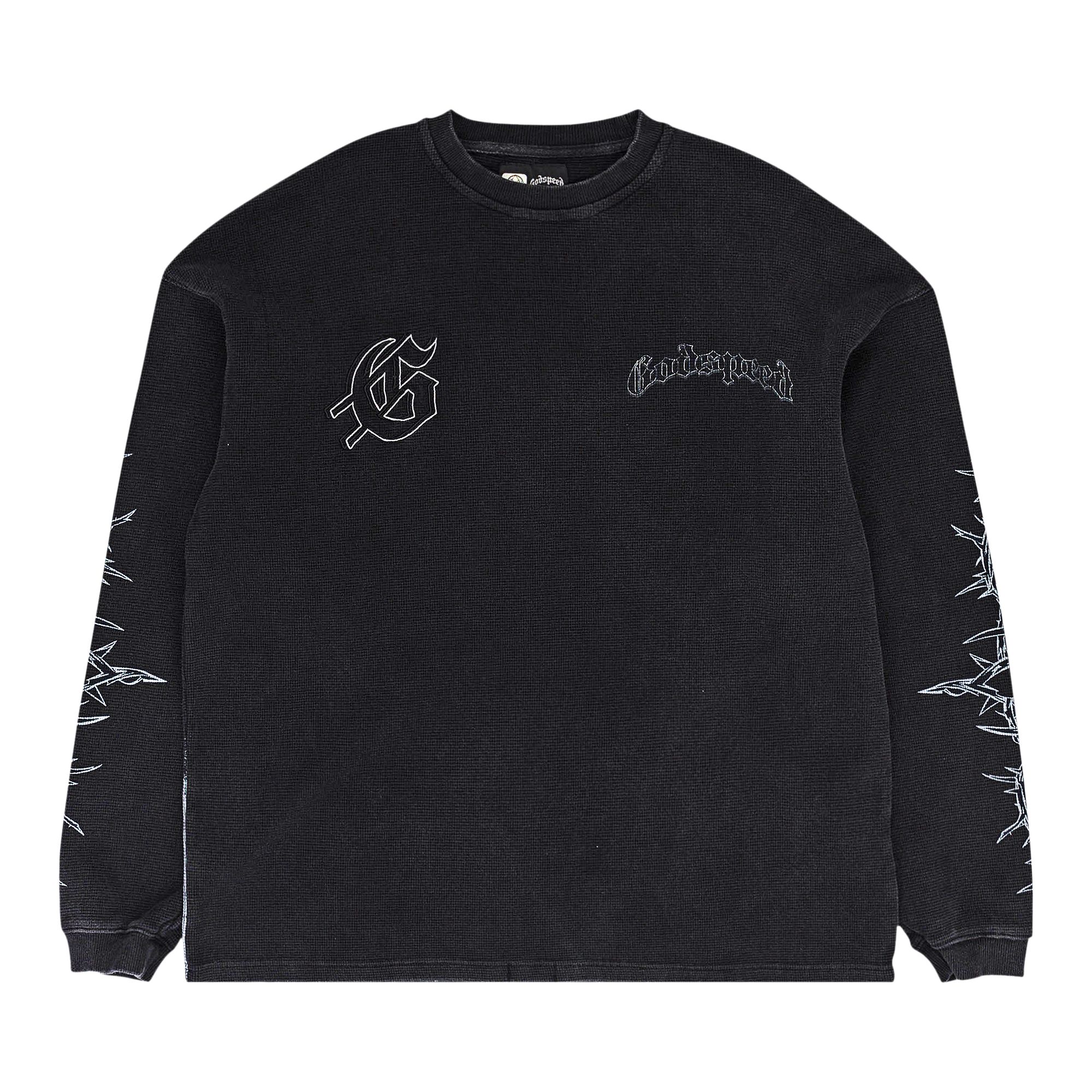 Pre-owned Godspeed Once Upon A Time Thermal Long-sleeve T-shirt 'black Wash' | Men's Size S