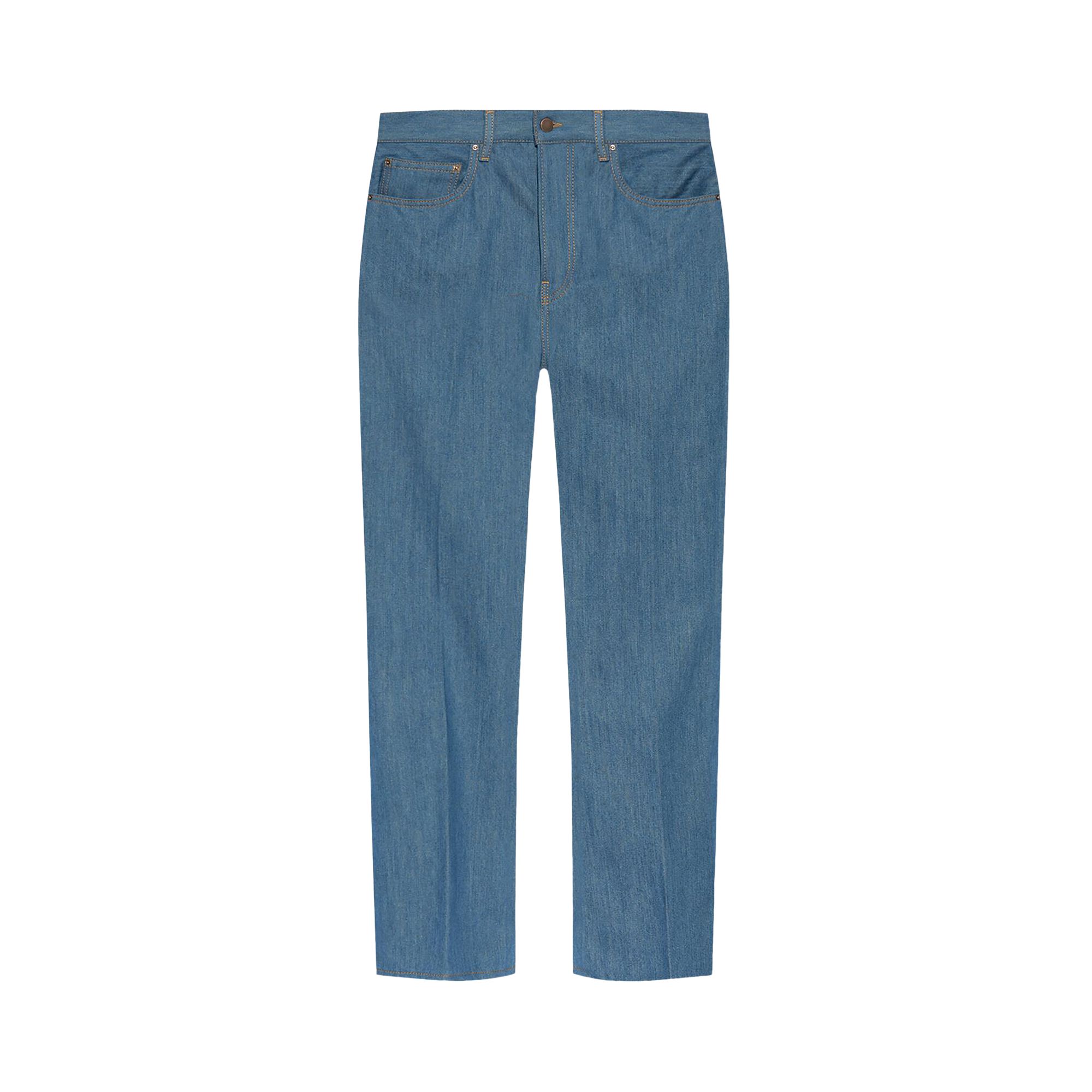 Pre-owned Amiri Creased Flare Pant 'retro Indigo' | Blue | Men's Size 34