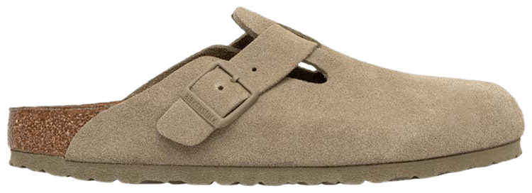 Birkenstock Boston Suede Leather Faded Khaki