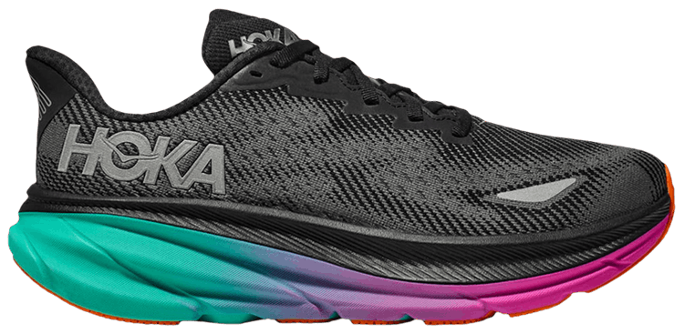HOKA Clifton 9 GORE TEX Black Electric Aqua