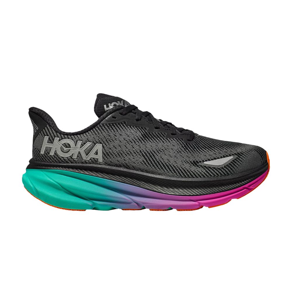HOKA Clifton 9 GORE-TEX 'Black Electric Aqua' | Men's Size 10.5 - 1141470-BCQ