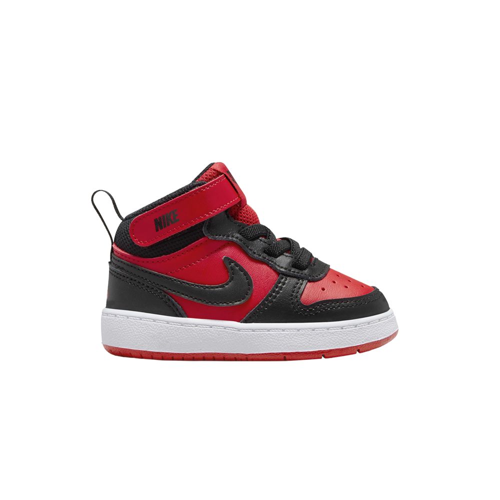 Pre-owned Nike Court Borough Mid 2 Td 'black University Red' | Infant Size 2