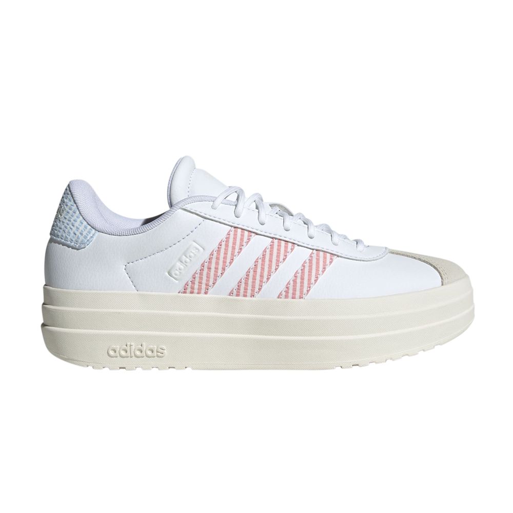 adidas VL Court Bold 'Striped Textile' | White | Men's Size 4.5 - JQ9984