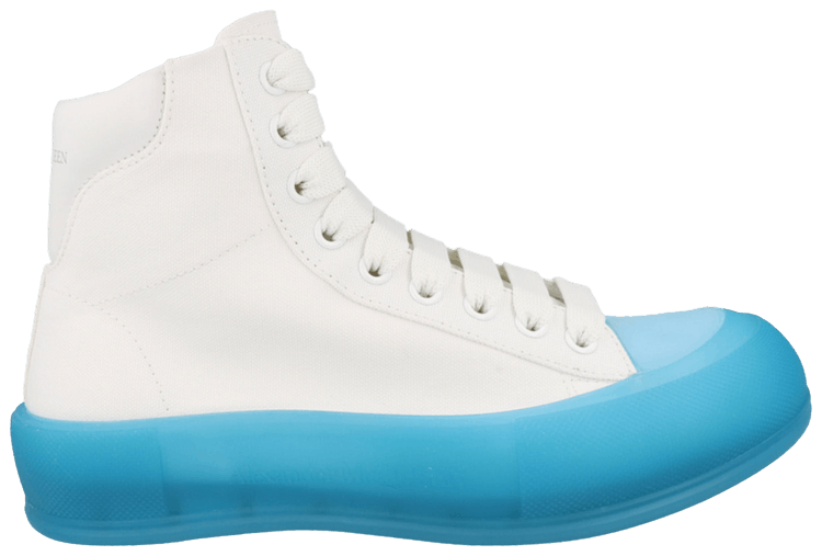 Buy Alexander McQueen Deck Plimsoll High 'White Lake Blue