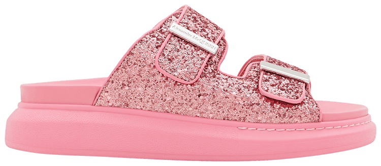 Alexander McQueen Wmns Oversized Hybrid Slide Pink Glitter