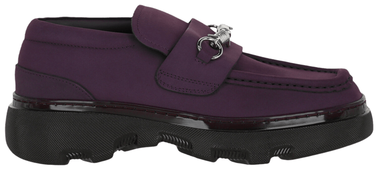 Burberry Creeper Clamp Loafer Aubergine