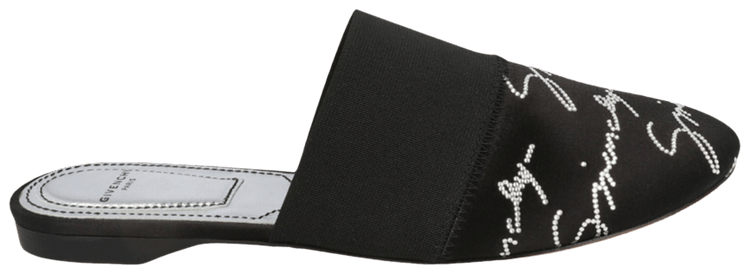 Givenchy Wmns Crystal Embellished Bedford Mule Black