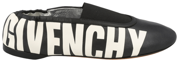 Givenchy Wmns Logo Graphic Ballet Flat Black White