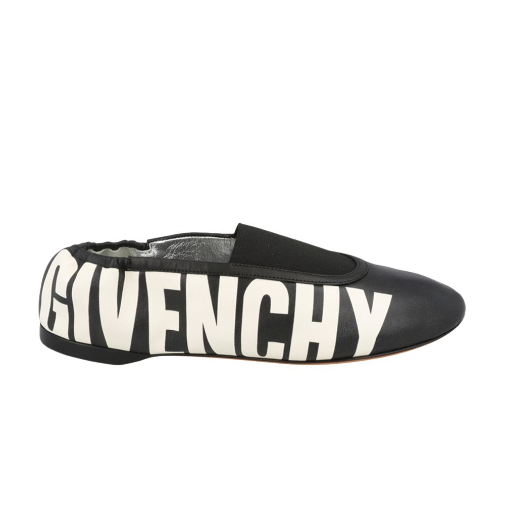 Pre-owned Givenchy Wmns Logo Graphic Ballet Flat 'black White' | Women's Size 36