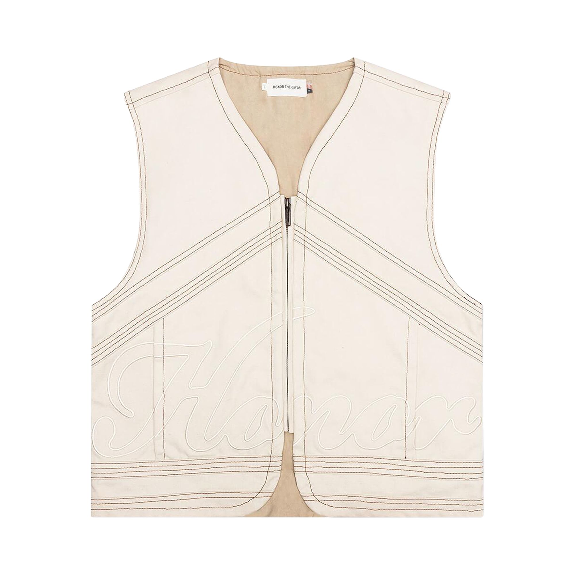 Pre-owned Honor The Gift Honor Riding Vest 'bone' | Cream | Men's Size L