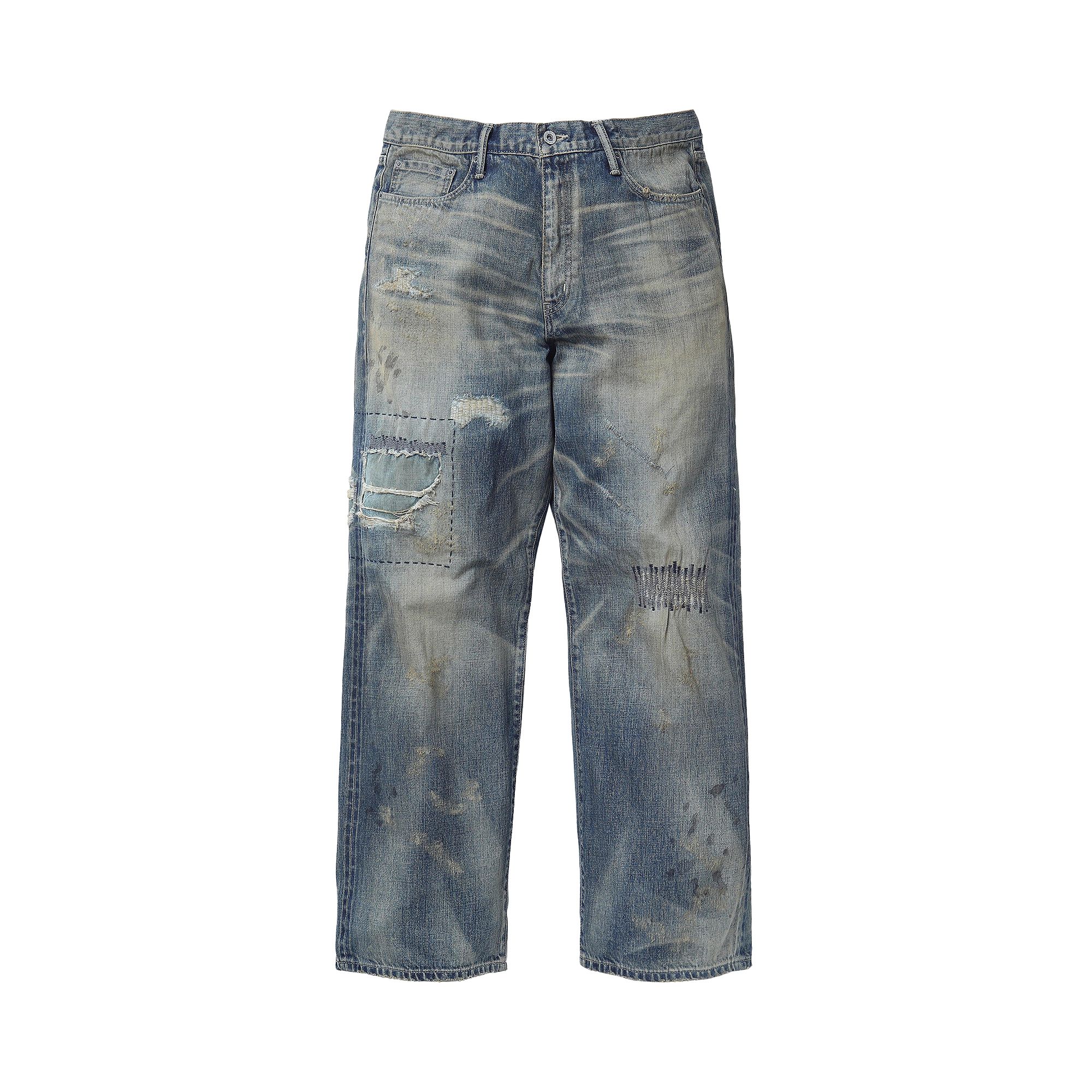 Pre-owned Neighborhood Savage Denim Dp Wide Pants 'indigo' | Blue | Men's Size Xl