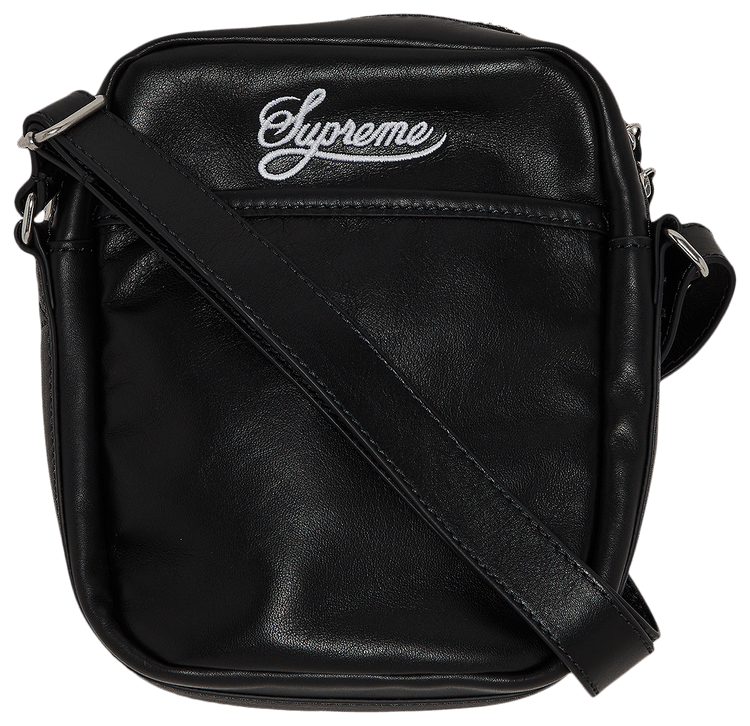 バッグ Supreme Leather Shoulder Bag \"Black\" Supreme Leather Shoulder Bag FW23 Black Red 2colors Brand New | eBay
