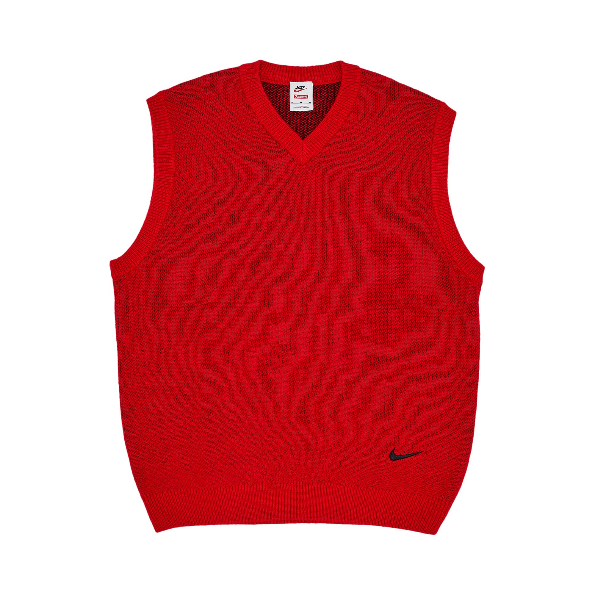 Pre-owned Supreme X Nike Sweater Vest 'red' | Men's Size S