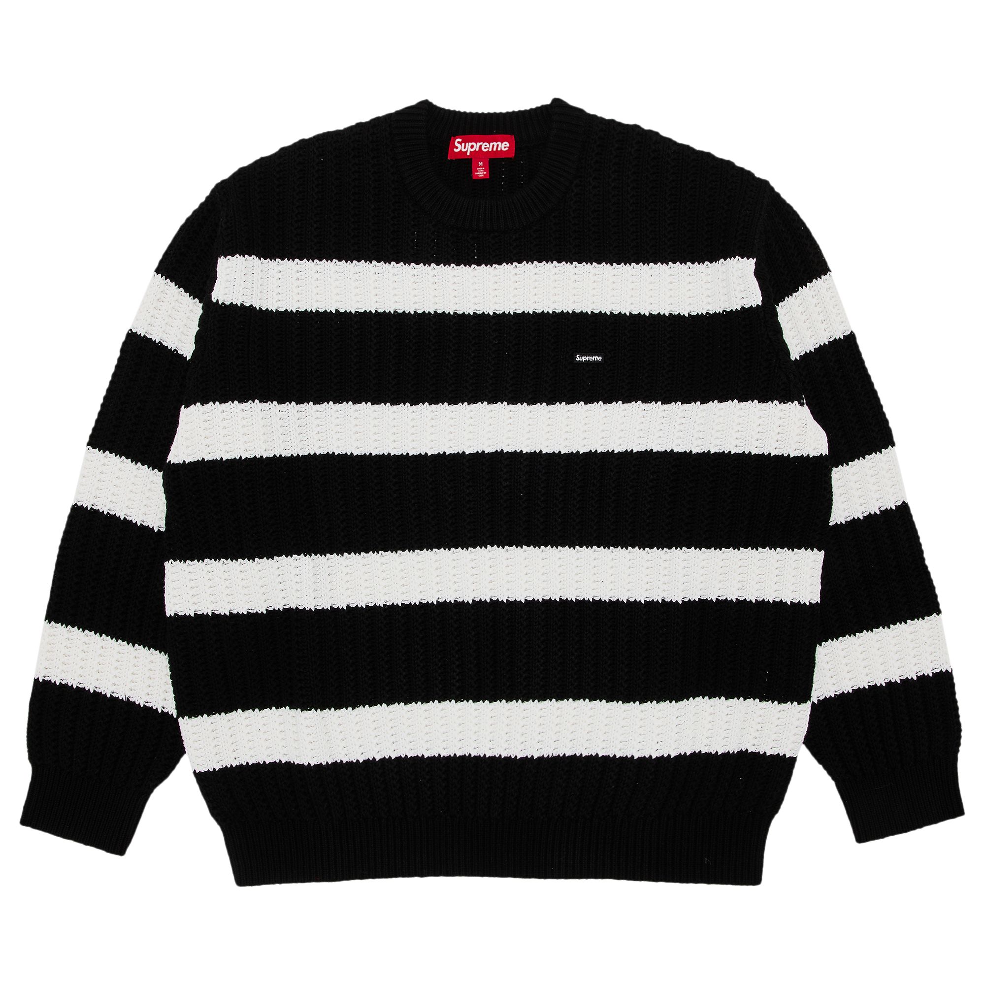 Pre-owned Supreme Loose Gauge Stripe Small Box Sweater 'black' | Men's Size M