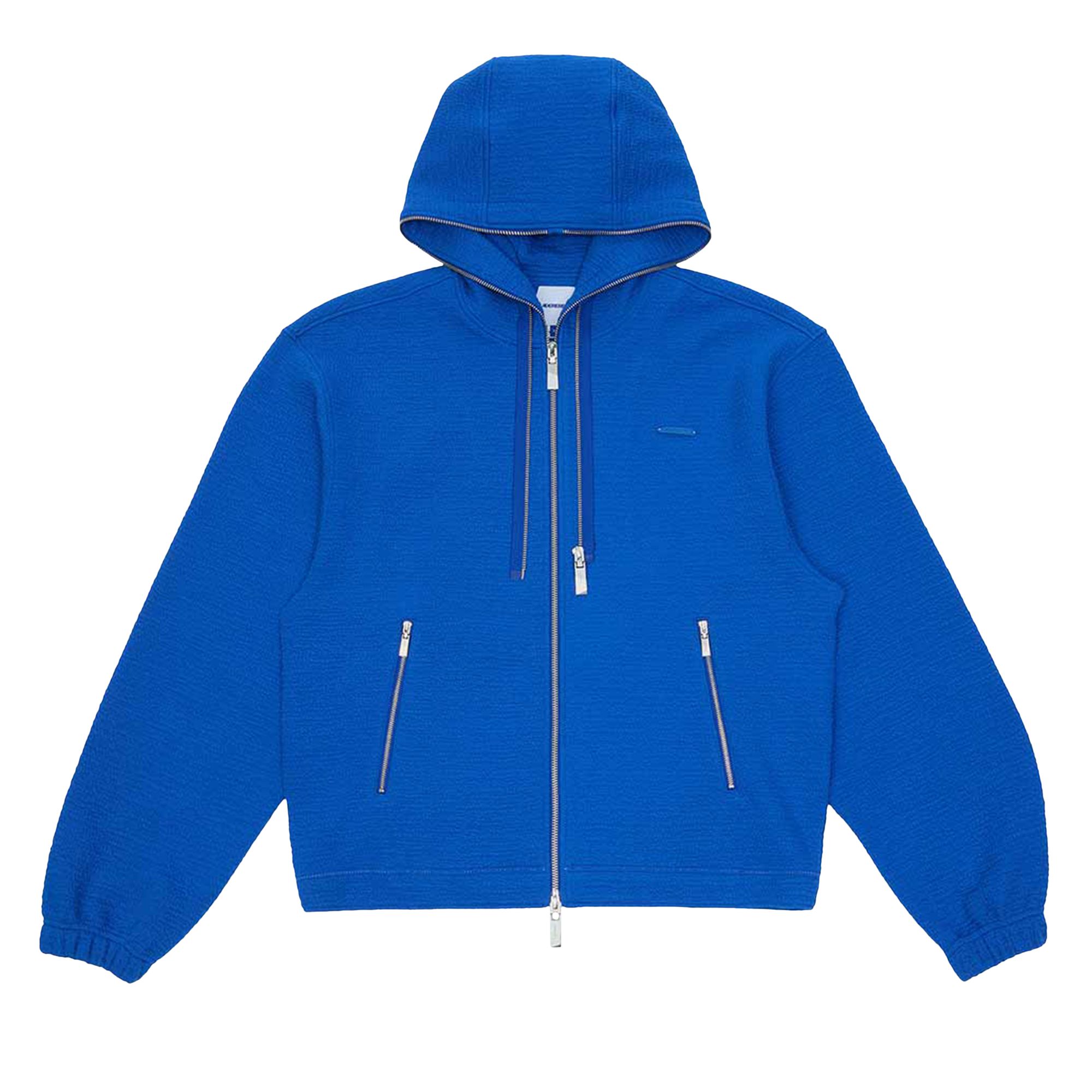 Pre-owned Ader Error Semi-oversized Fit Zip Hoodie 'blue' | Men's Size S