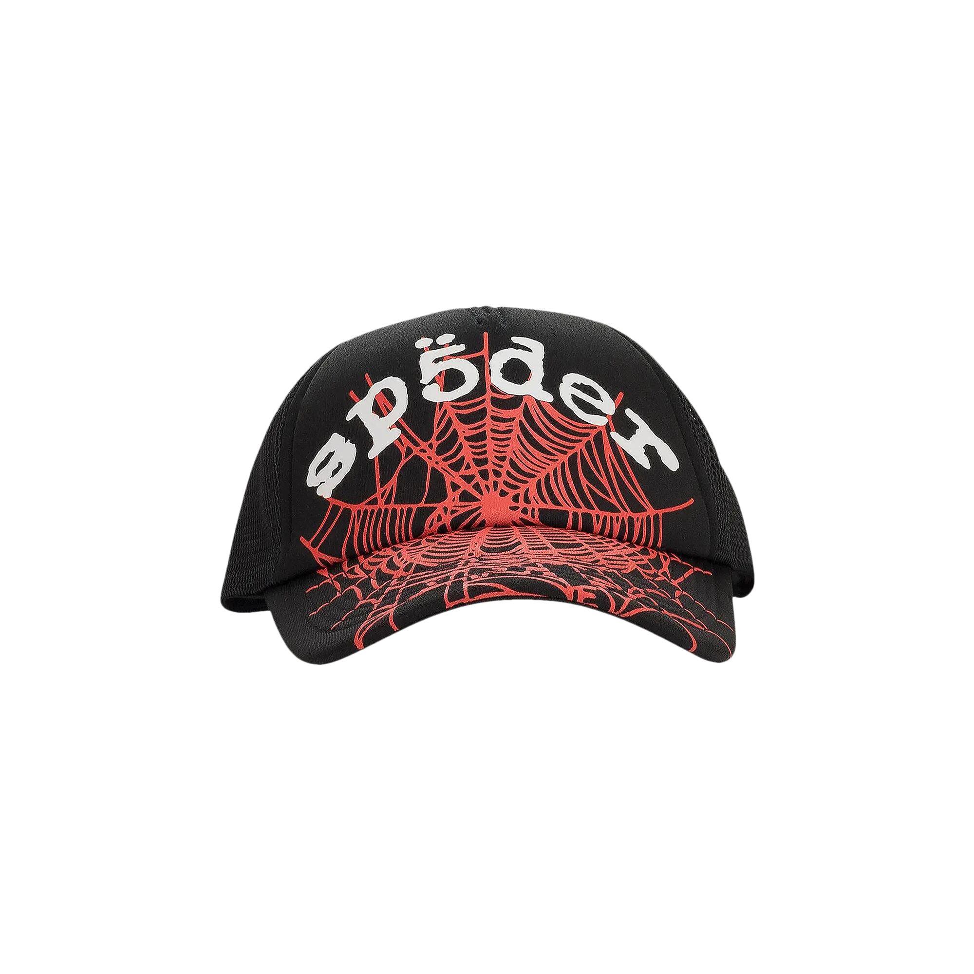 Pre-owned Sp5der Og Web V2 Trucker 'black'