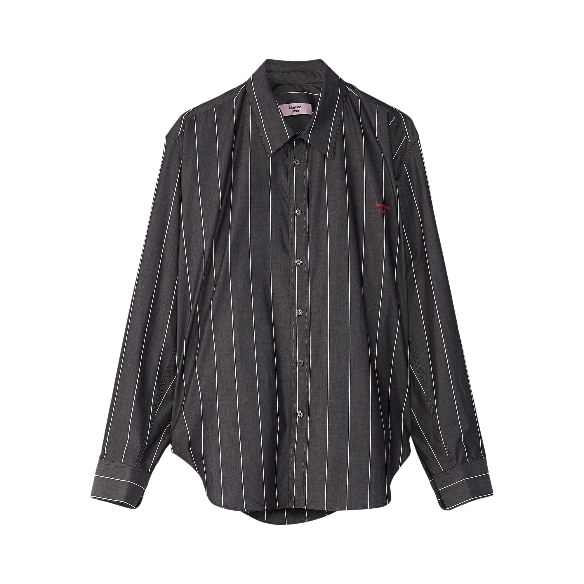 Pre-owned Martine Rose Pulled Neck Long-sleeve Shirt 'grey' | Men's Size Xs