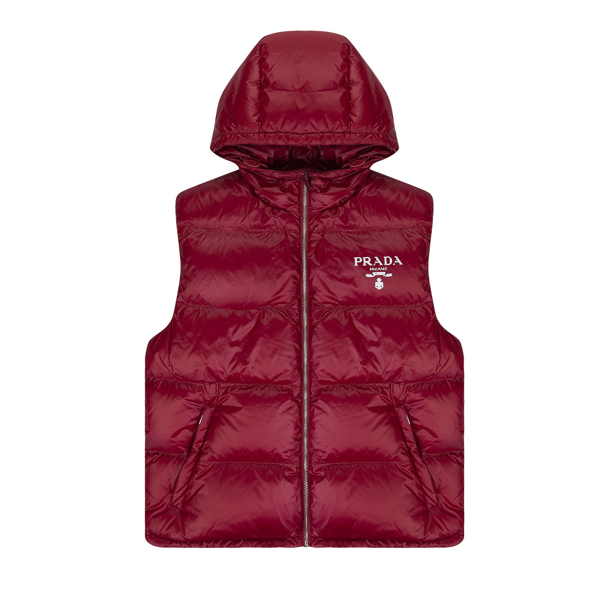 Pre-owned Prada Logo Padded Vest 'red' | Men's Size L