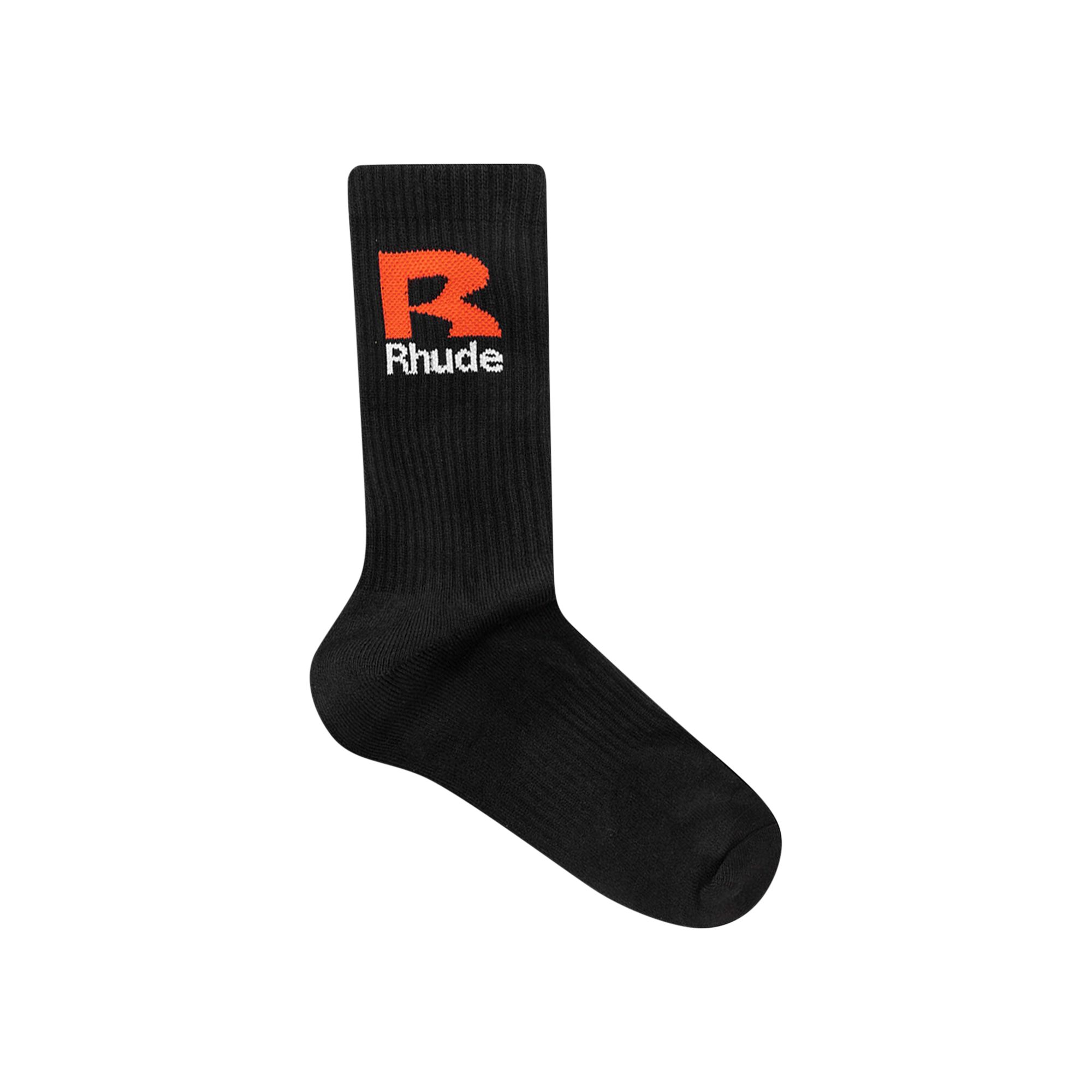 Pre-owned Rhude R Sock 'black/orange'