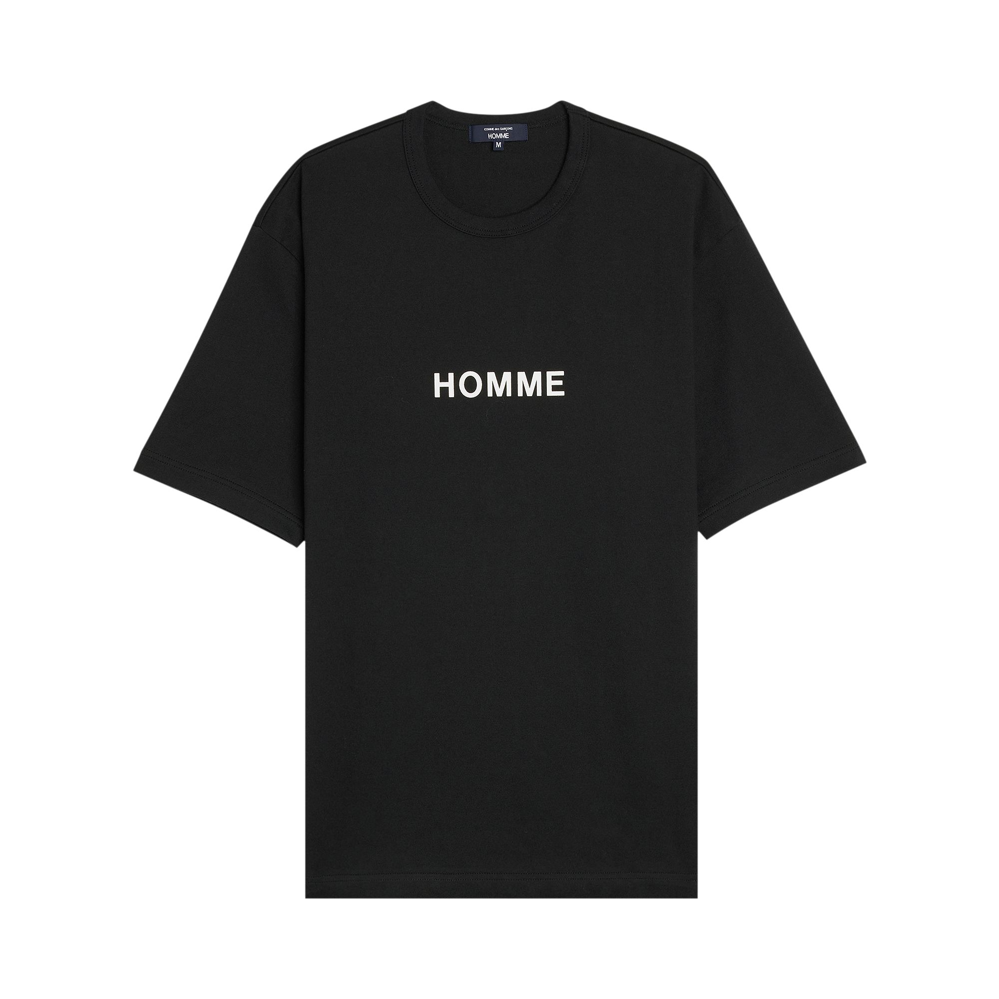 Pre-owned Comme Des Garçons Homme Deux Comme Des Garçons Homme Plus Tight Tension Jersey Garment Print Logo T-shirt 'black' | Men's Size S