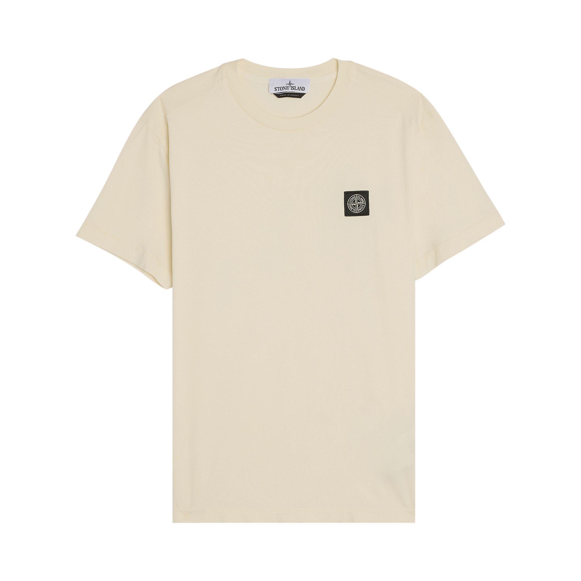 Pre-owned Stone Island Compass Patch Logo T-shirt 'ivory' | Cream | Men's Size M