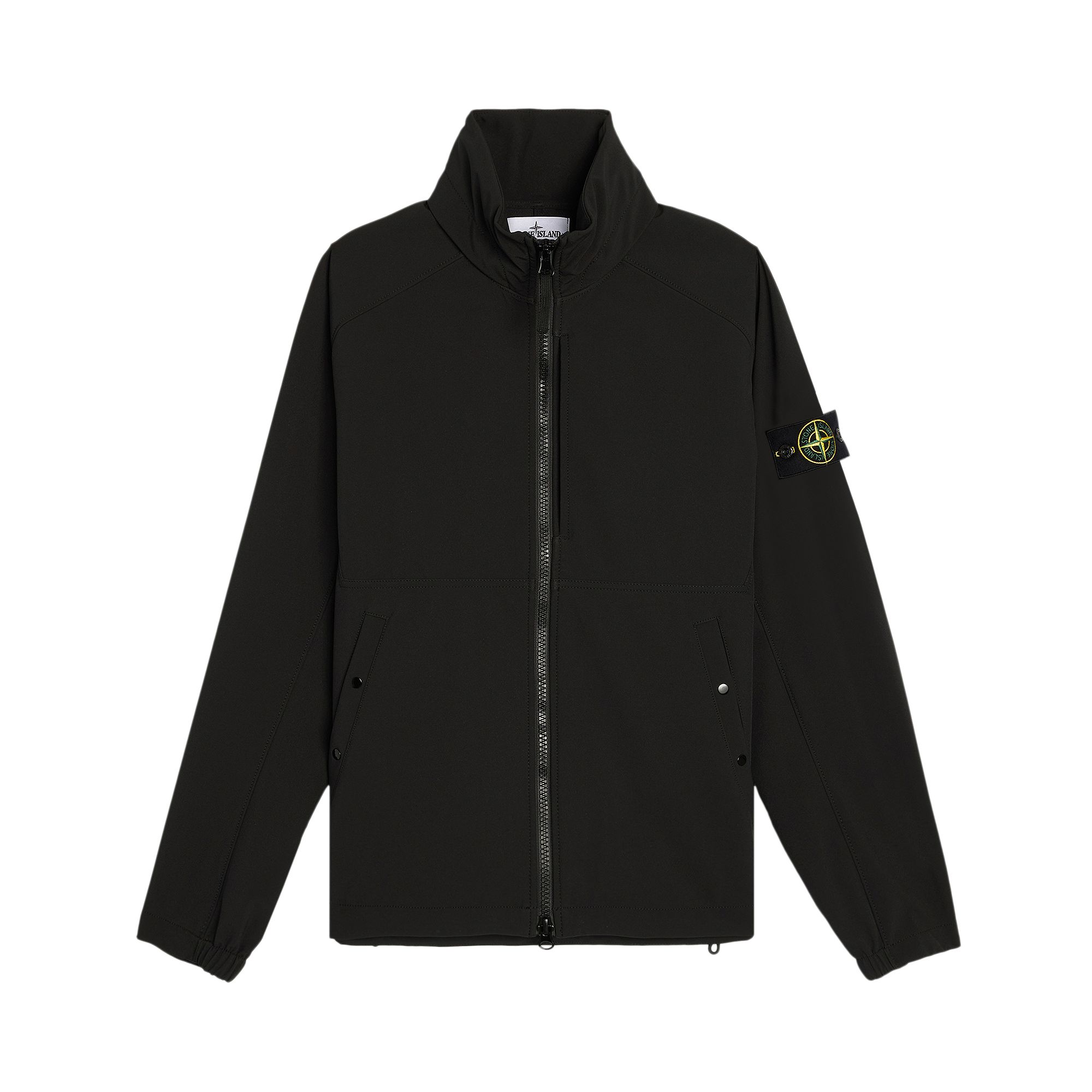 Pre-owned Stone Island Polyester Stretch Canvas Jacket 'black' | Men's Size M