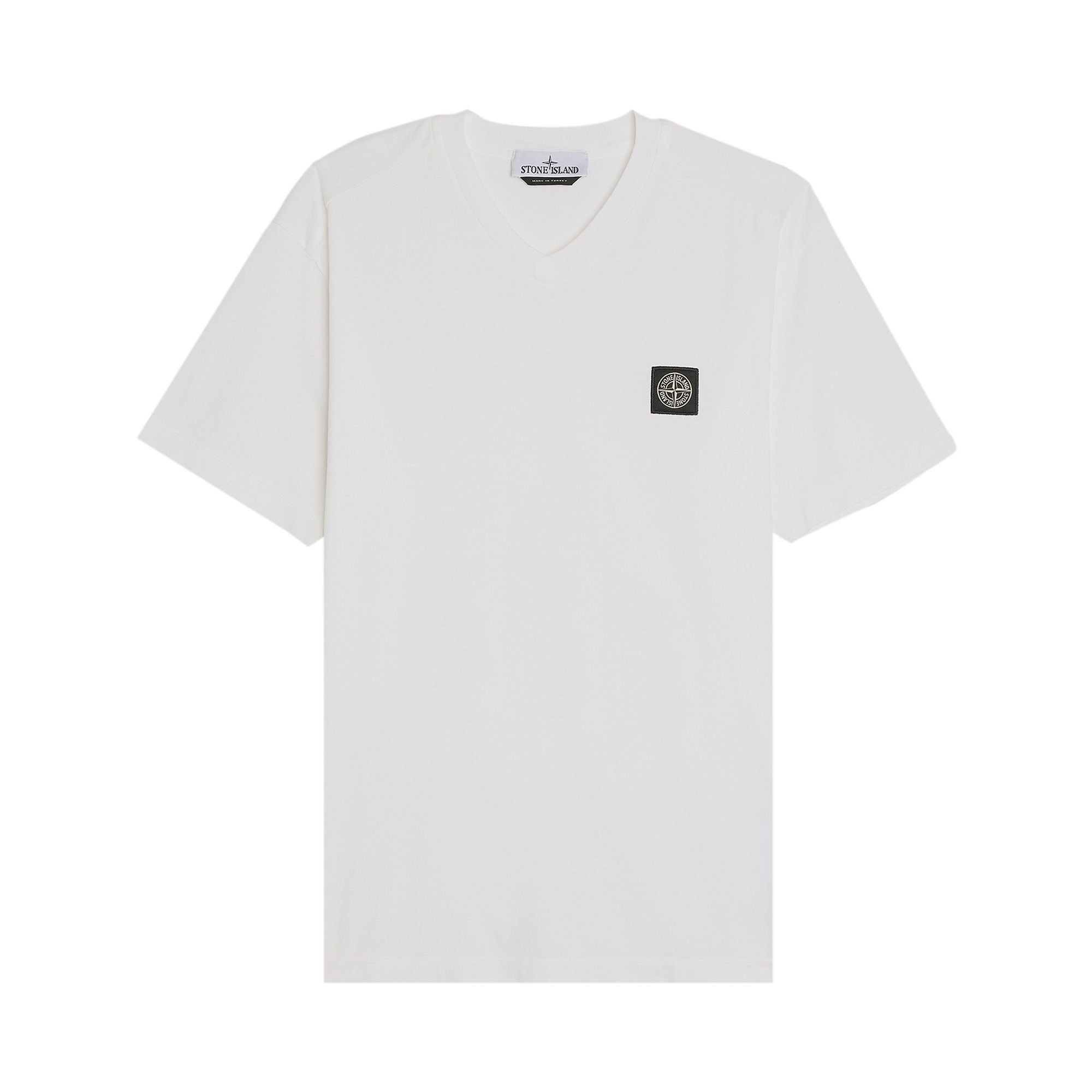 Pre-owned Stone Island Compass Patch Logo T-shirt 'white' | Men's Size M